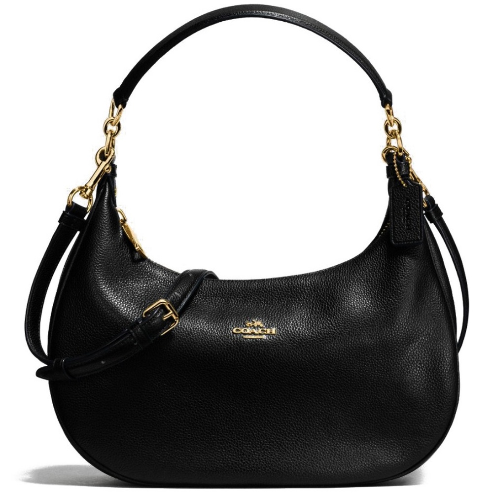 Coach Pebble Leather Harley East / West Hobo Cross